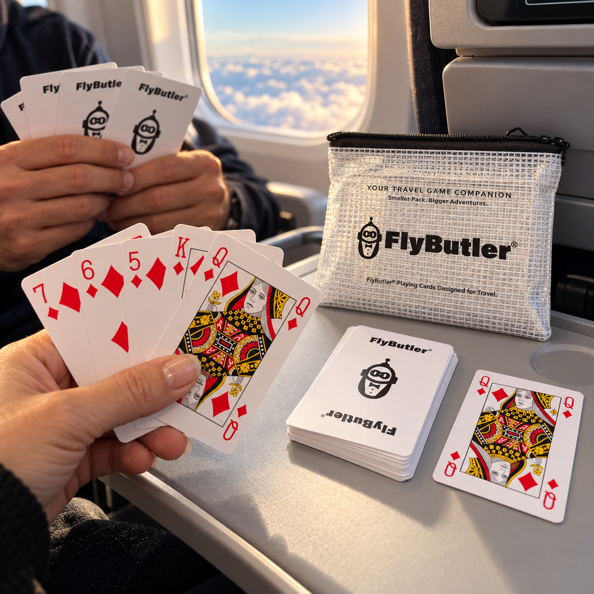 Flybutler Playing Cards - 100 % plast